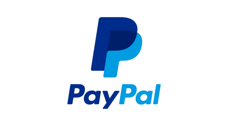 Logotipo de PayPal con letras en azul y un icono de "P" estilizado.